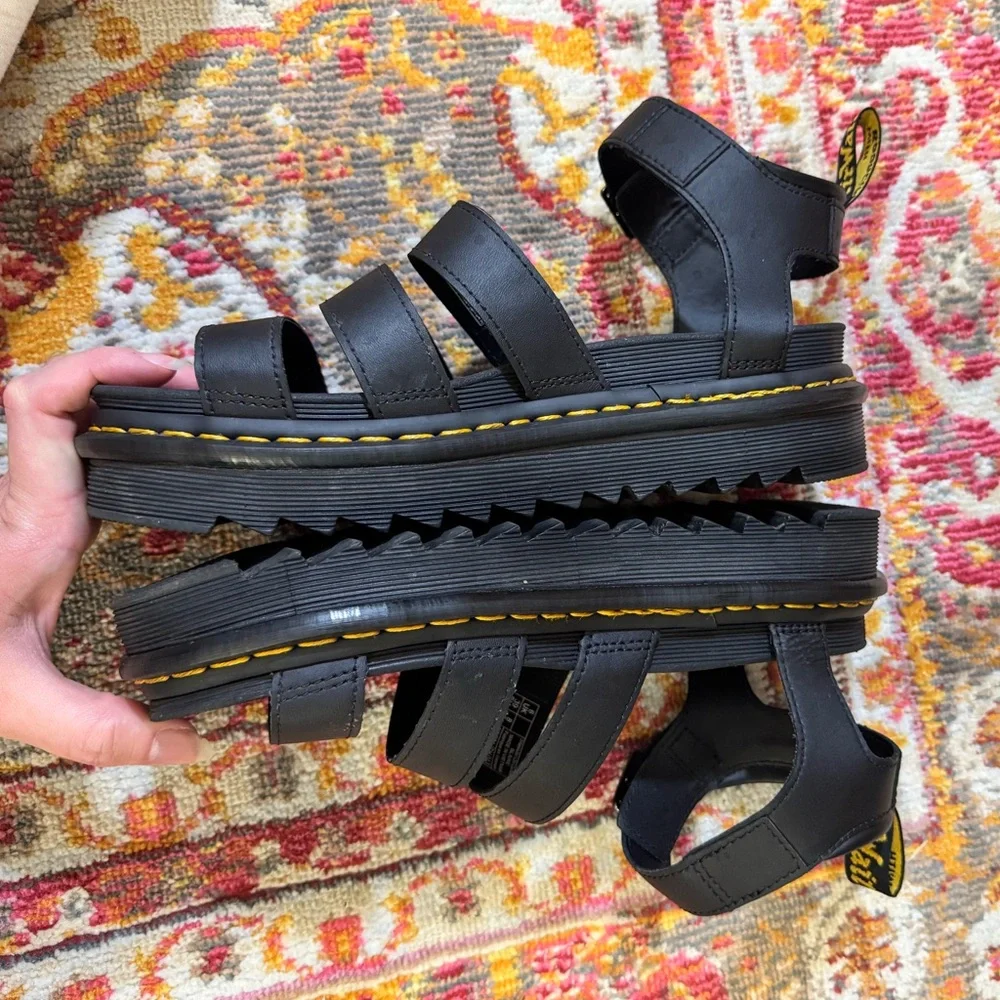 Doc Martens Blaire Black Platform Strappy Sandals - Picture 6 of 6